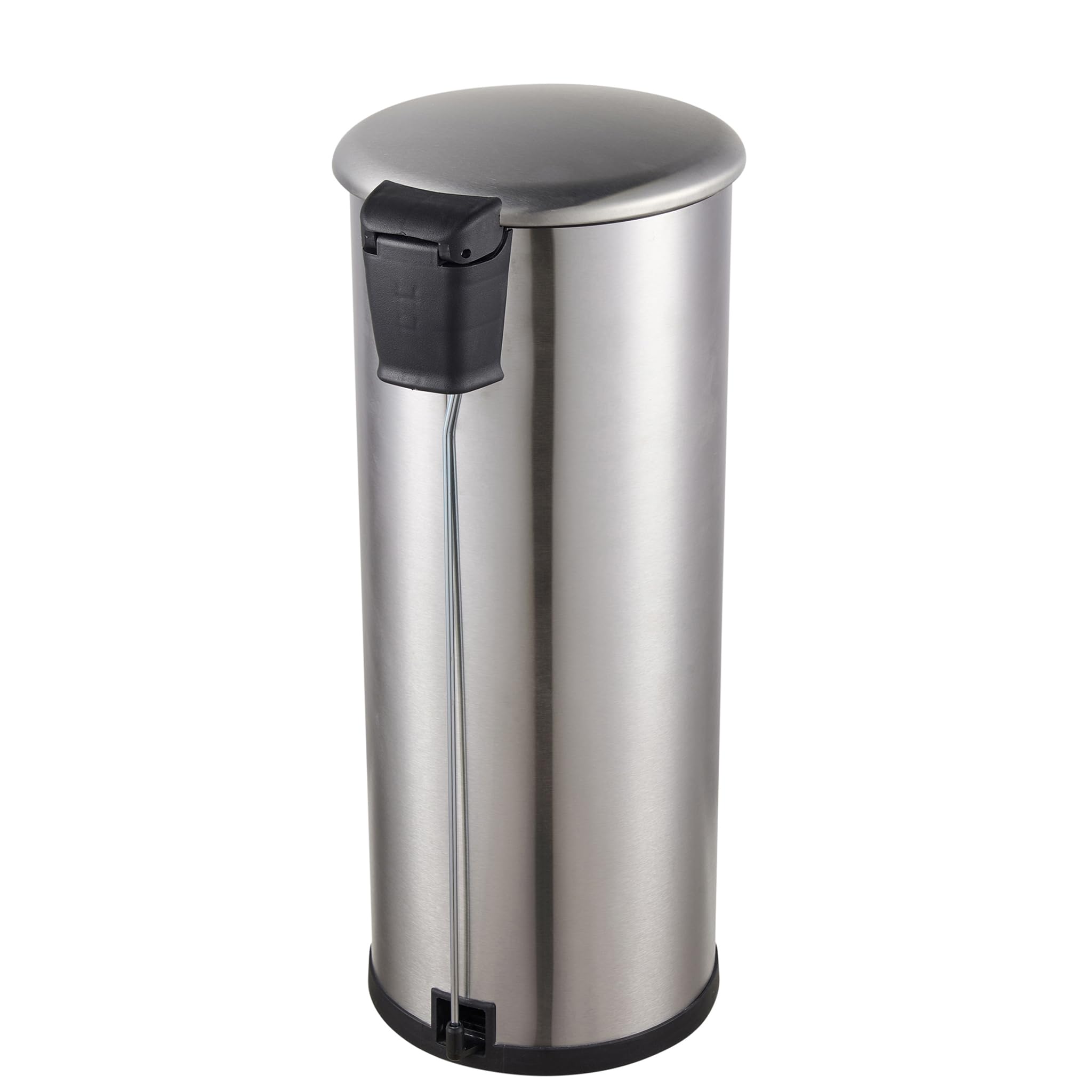 Helit H2406600 - Abfalleimer „the zinc“ Edelstahl 20 Liter | Mülleimer Edelstahl, Treteimer mit verzinktem und flammhemmendem Innenbehälter