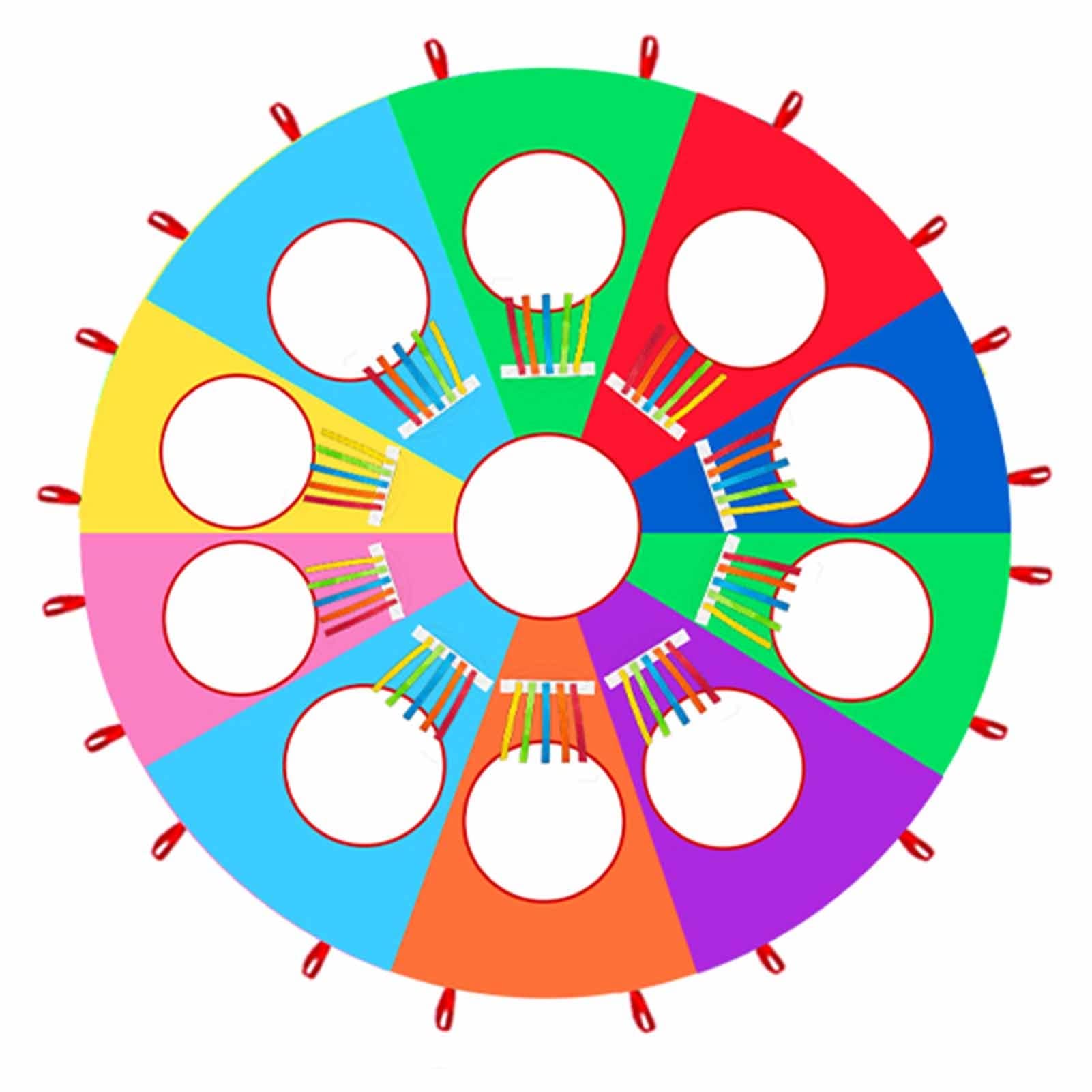 Juego de paracaídas con agujeros, juego de entrenamiento de agilidad para niños, juego de paracaídas de lágrima, paracaídas