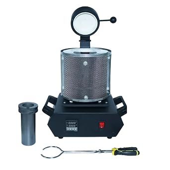 3KG Digital Gold Melting Furnace Machine Heating Capacity 2100W Casting Refining Precious Metal Silver Jewelry Tool Heats QuicklyBlack
