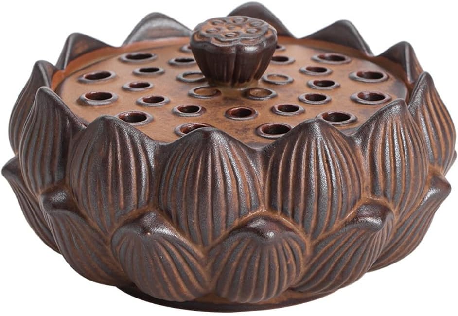 Incense Stick Holder Lotus Plate Incense Burner Home Indoor Sandalwood Agarwood Ceramic Aromatherapy Burner Living Room Zen Retro Decoration Incense Holder for Sticks