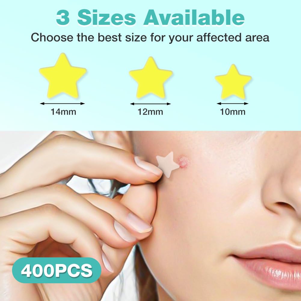400 Pezzi Cerotti Brufoli Pimple, Patch Brufoli Invisibili 2-In-1, con olio dell'albero tè Acido Salicilico Giorno e Notte Impermeabili e Traspiranti, Per Sbarazzarsi dell'acne Velocemente