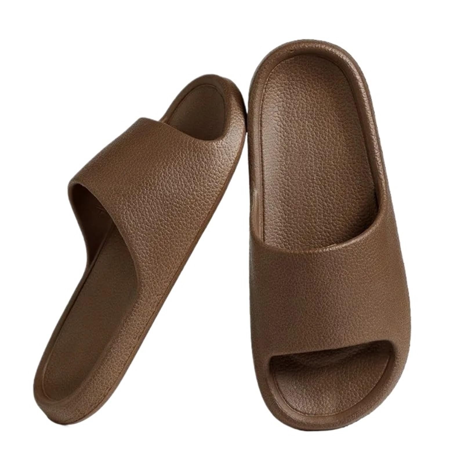 ERHTGUO Women Soft Sole Thick Platform Sandals Summer EVA Non Slip Flip Flops Comfortable Casual Footwear(A-Brown,42-43)