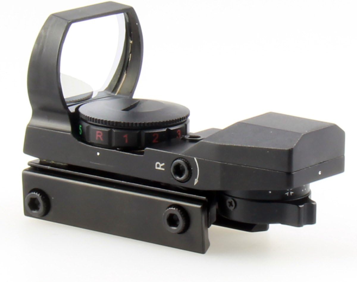 TACFUN Reflex Red/Green Dot Sight w/4 Reticles Metal Scope Black