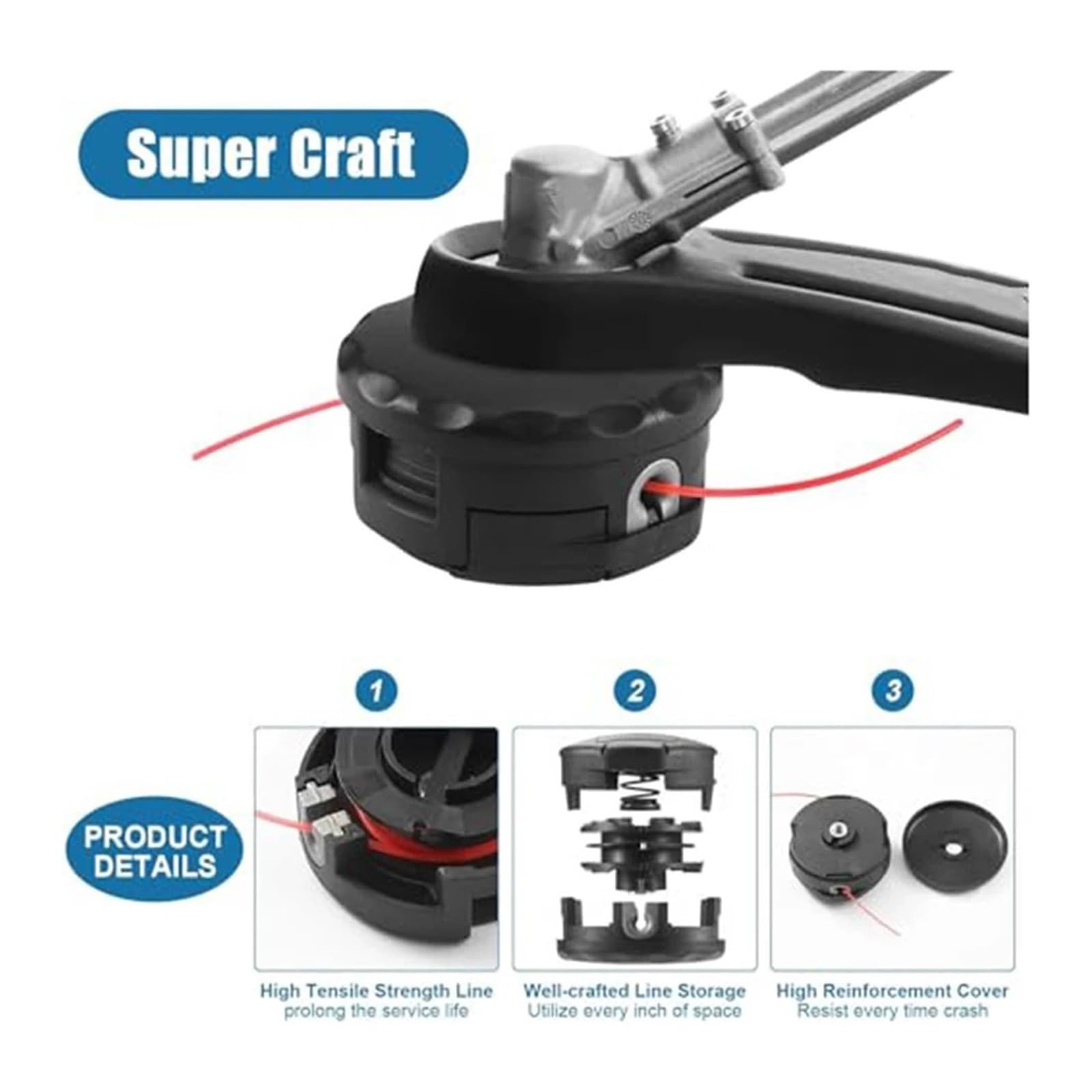 Generico Testina a Filo for decespugliatore, Compatibile con Echo, Sostitutiva for l'utensile da Giardino Speed ​​400(Italian Small Model)