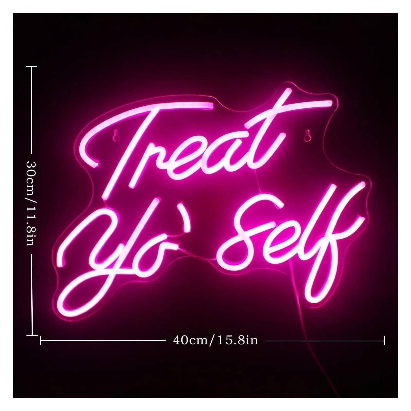 Insegna al neon Regalati un regalo Led per insegna al per neon per alimentazione per dimmerabile per luce per decorazione da parete per la della per stanza festa compleanno pub camera letto 30x40cm
