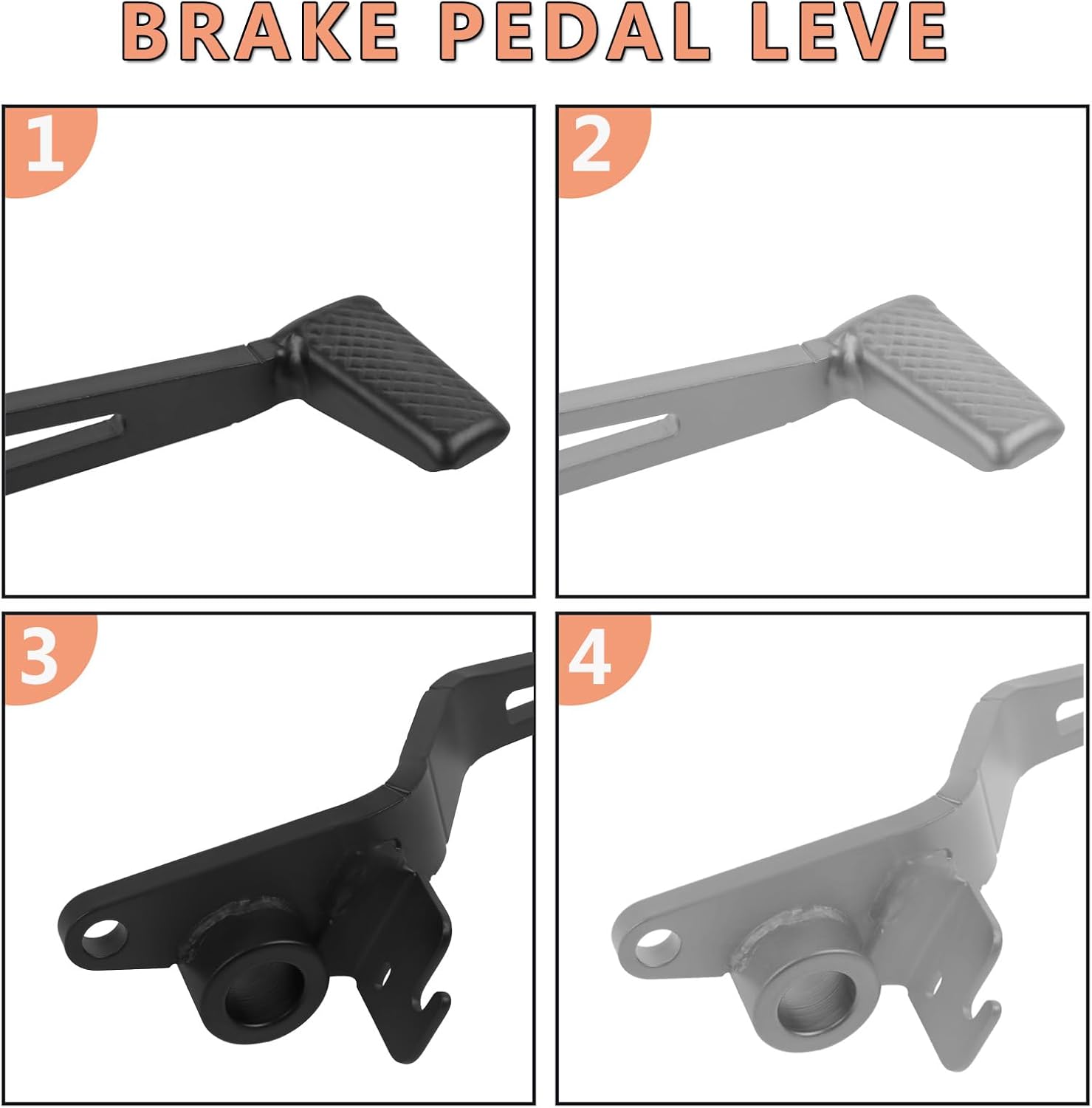 Motorcycle Brake Pedal Foot Lever Replacement for Kawasaki Ninja 7 Hybrid 2024 Z7 Hybrid 2024 CR500 ARFNL 2024 Brake Lever Pedal (Black)