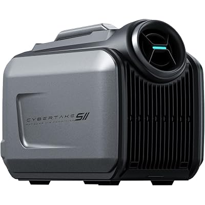 Cybertake S2 Pro Portable Camping Air Conditioner, Tent AC with 5100 BTU Cooling and 6100 BTU Heating, 8 Hours on 1kWh, 3-Way Power(48V DC, 12-24V Vehicle, 100V-240V Wall), Ideal for Tent, Camping, RV