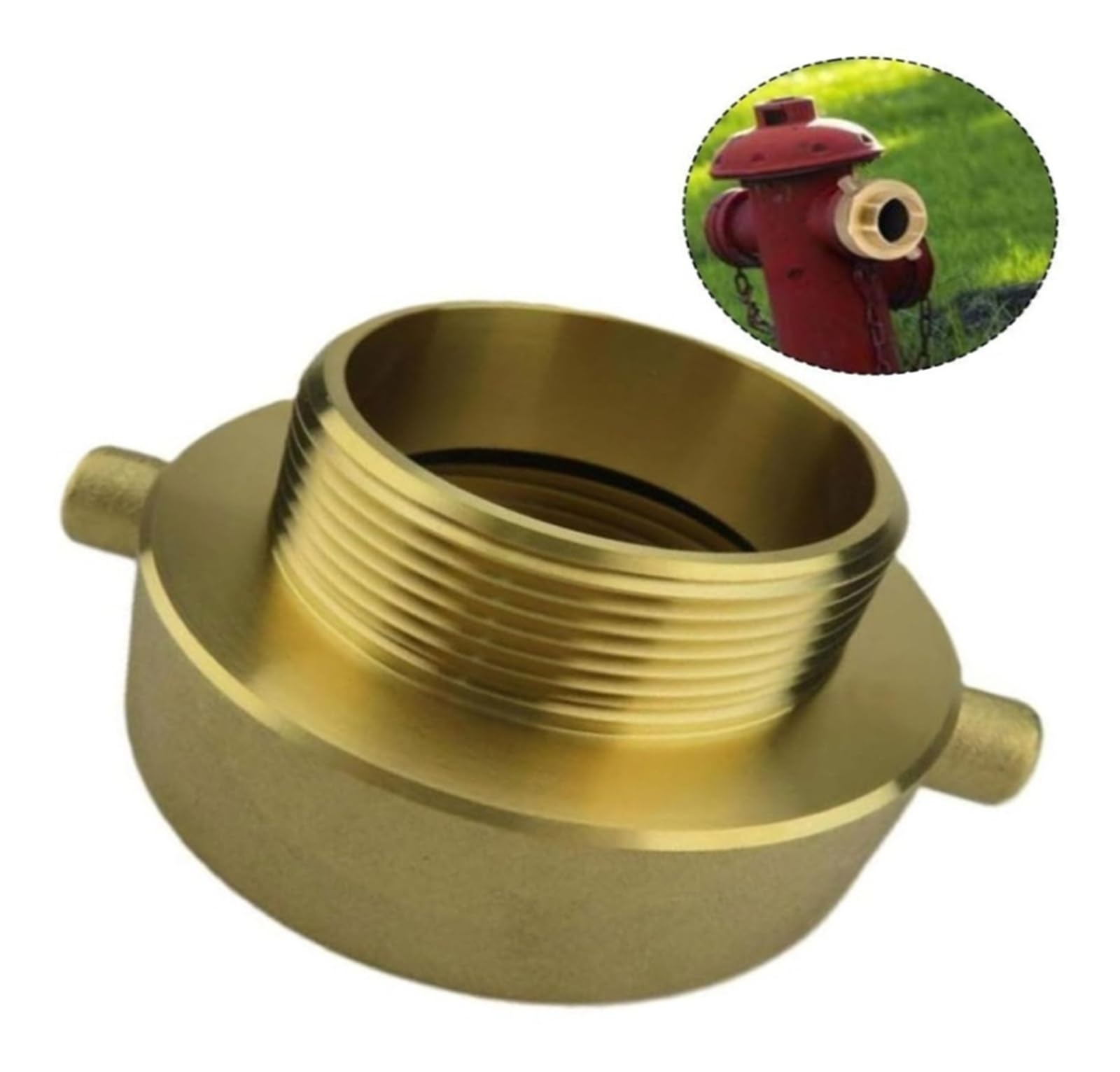 Adaptador de manguera for hidrante contra incendios, conector de latón NST hembra de 2-1/2" a macho NPT de 2" con giro for equipos contra incendios y sistemas de agua
