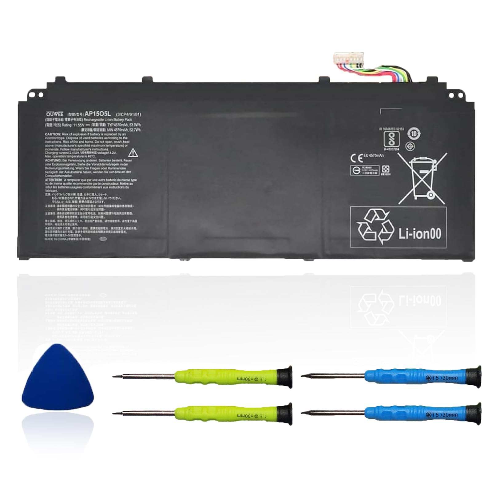 OUWEE AP15O5L Laptop Battery Compatible with Acer Spin 5 SP513-52N-54SF Predator Triton 700 PT715-51 Swift 1 SF114-32 Swift 5 SF515-51T Chromebook R13