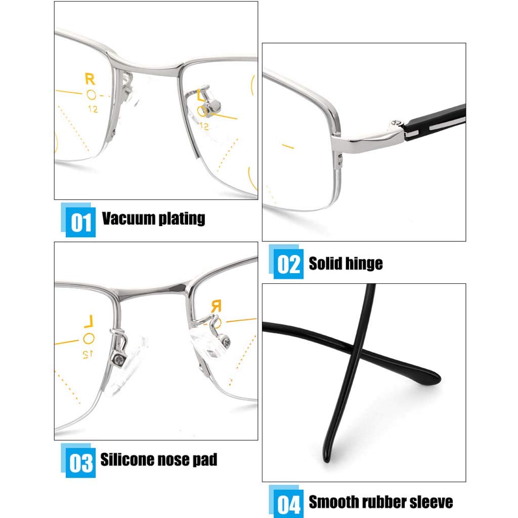 ZX @ Glasses Male Reading Glasses Automatic Intelligent Zoom Near