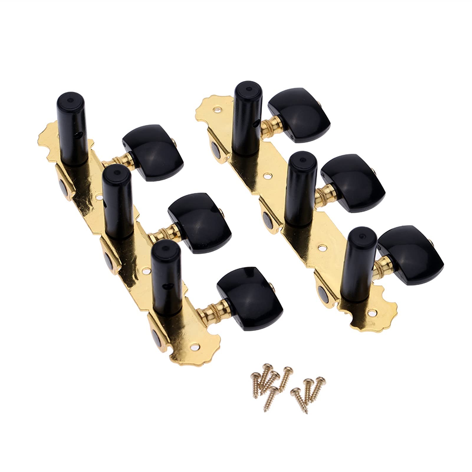 FLFL Gitarren-Mechaniken 1 Paar Vergoldet 3 Maschinenkopf Klassische Gitarrenstring-Tuning-Tasten PEGs