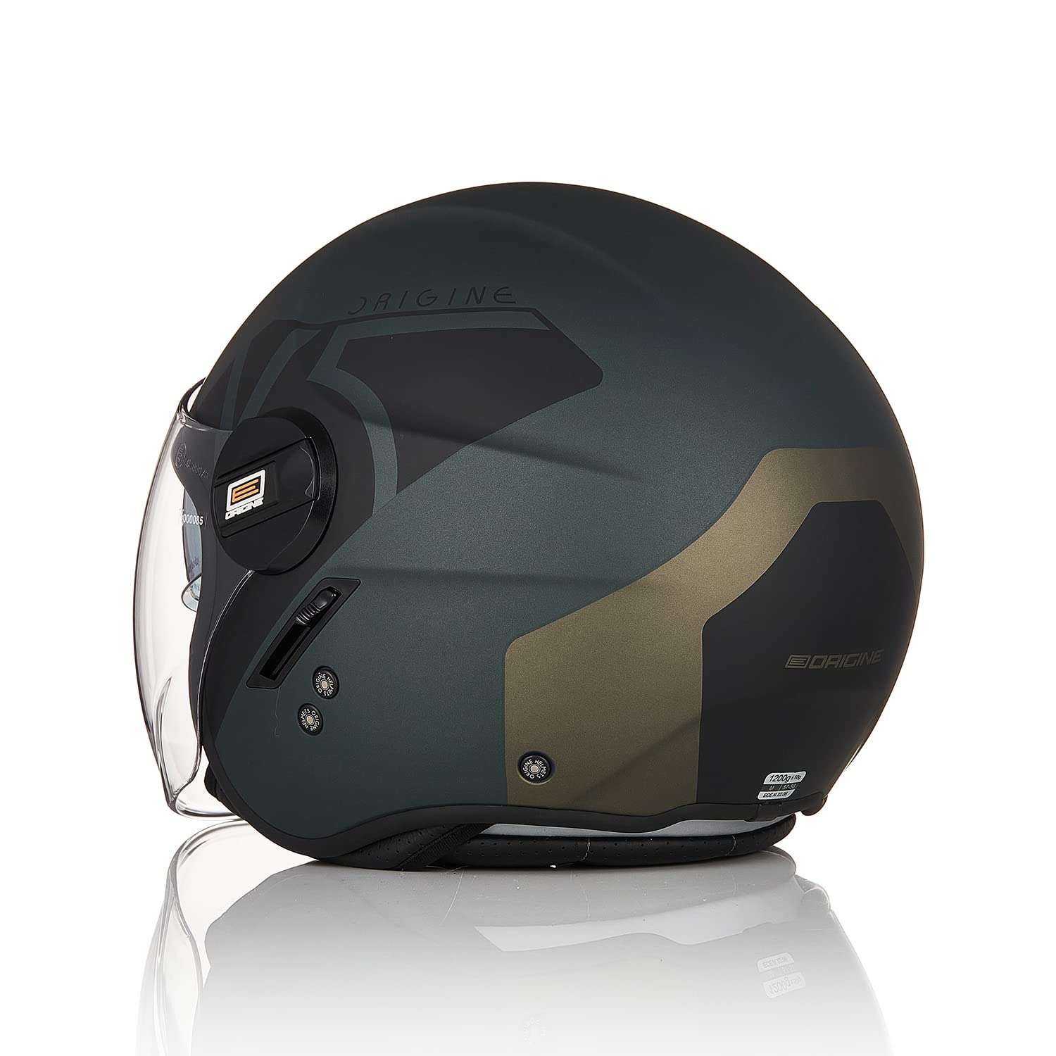 ORIGINE Casco Moto Jet Casco Scooter con Doppia Visiera Omologato ECE 22-06