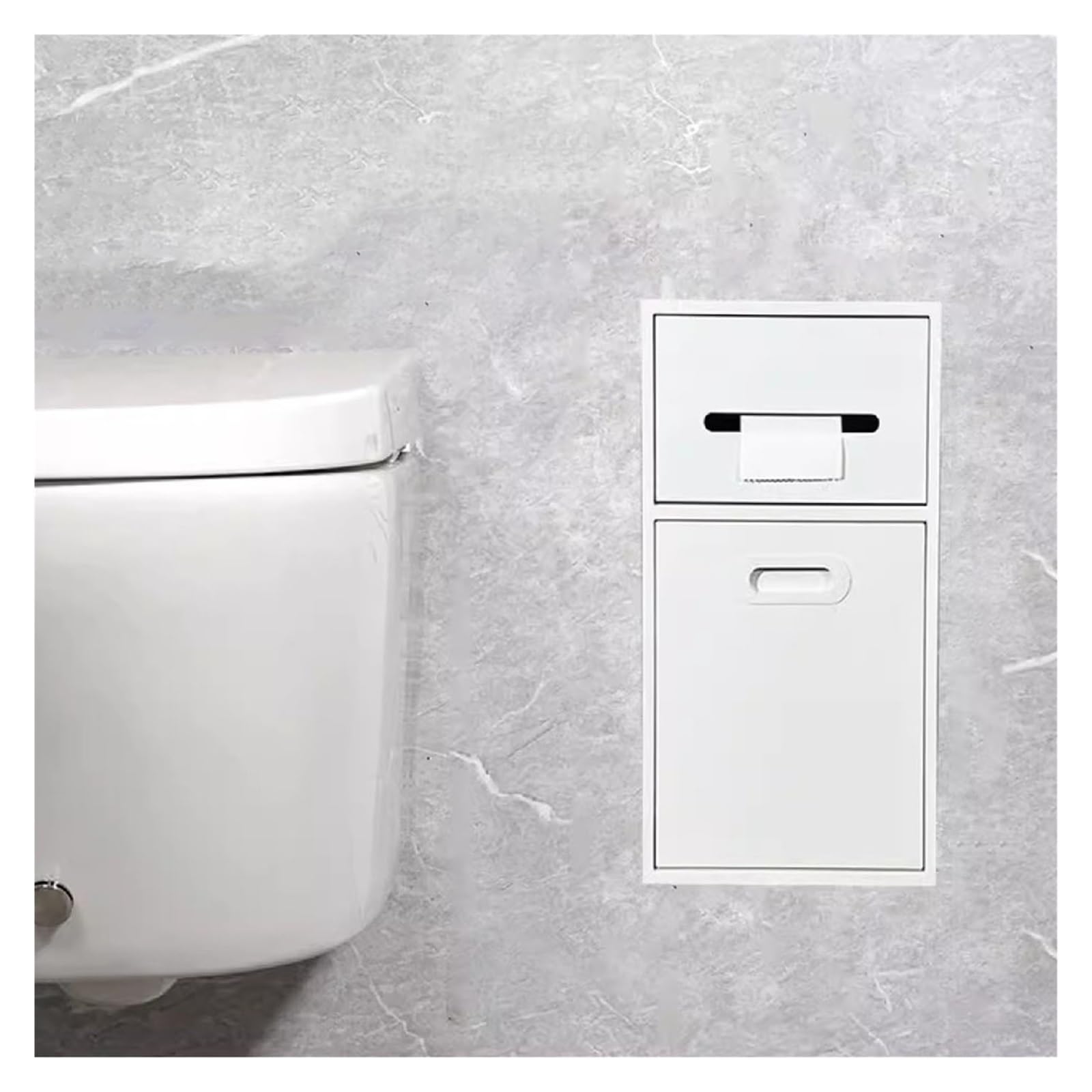 Niche de douche en acier inoxydable encastrée de qualité supérieure blanche 50 cm