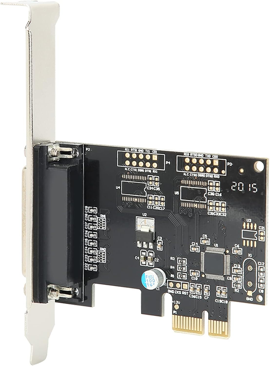 PCIE to Parallel Port Card Print Port LPT PCIE LPT Printer Card Adapter DB25 for OS X Users, Supports Various Devices Connection