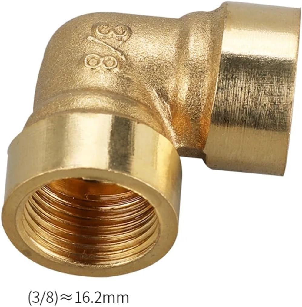 Female External thread Thread 1/8‘’ 1/4‘’ 3/8‘’ 1/2 3/4 90 Deg Brass Elbow Pipe Fitting Connector Coupler For Water Fuel Copper(3)