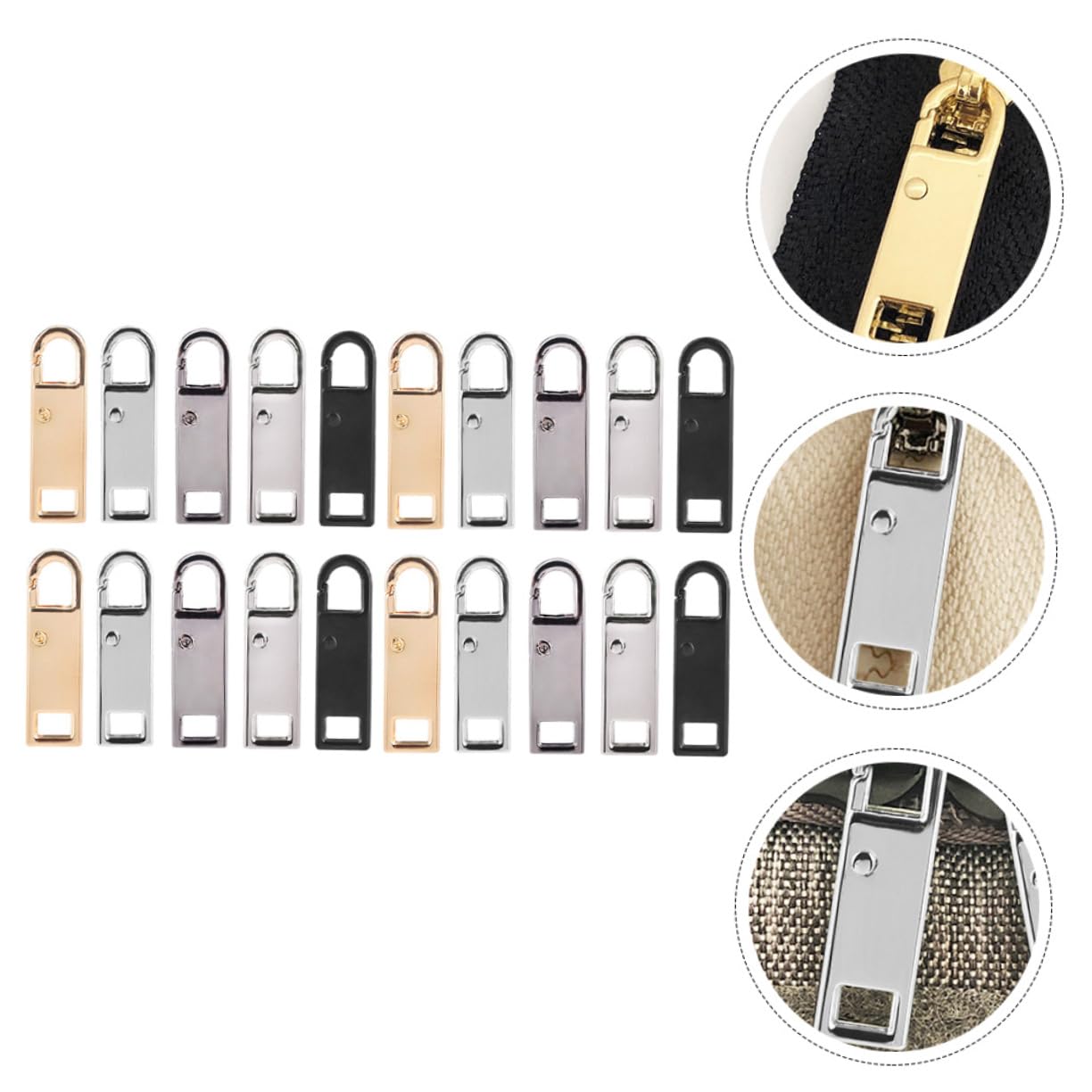 NUOBESTY 60piezas Tiradores Desmontables Para Cremalleras Accesorios De Reparación Para Equipaje y Mochilas Solución Para Cremalleras Rotos Multiusos y Fáciles De Instalar