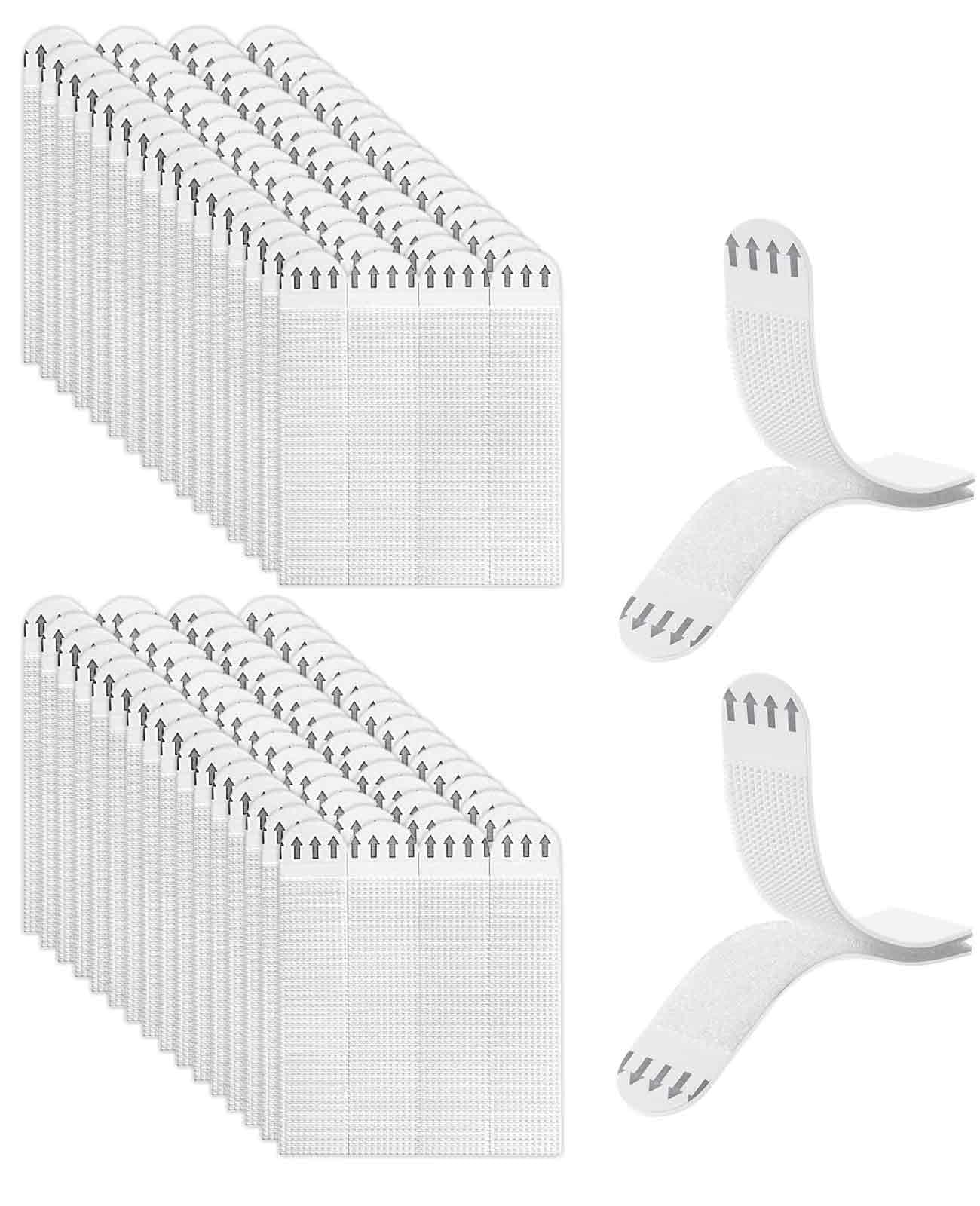 Geyynow 30 Pairs (60 Strips) Large Picture Hanging Strips Heavy Duty, 3.6" Damage Free Frame Hanging Pictures Without Nails, Wall Sticky Hook and Loop Adhesive Strips Kit