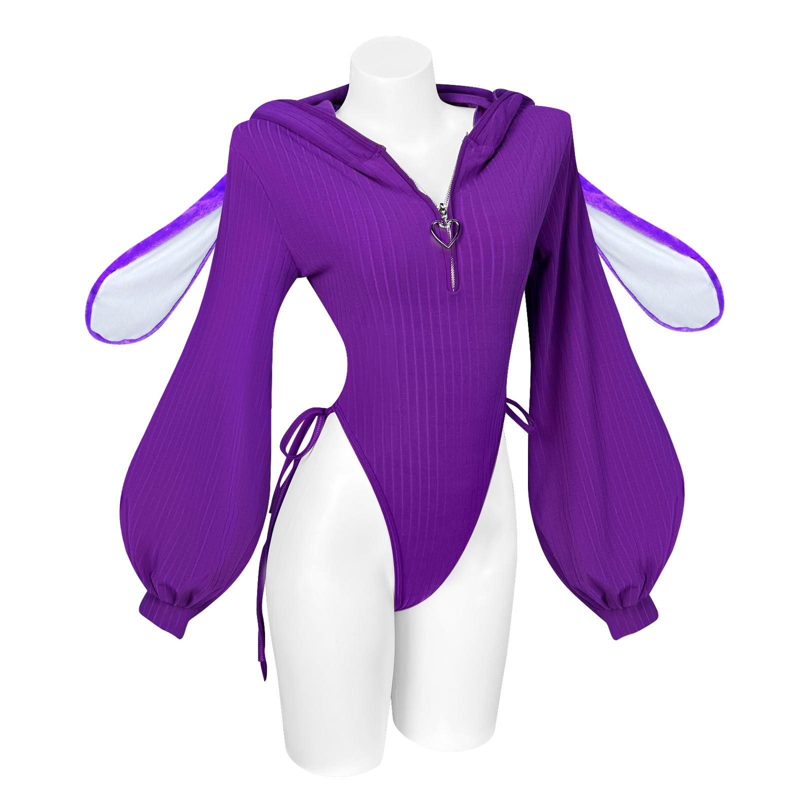 KORURACLUB Traje de cosplay de conejita, ideal para todo tipo de fiestas de juegos de rol - XS-M - Morado
