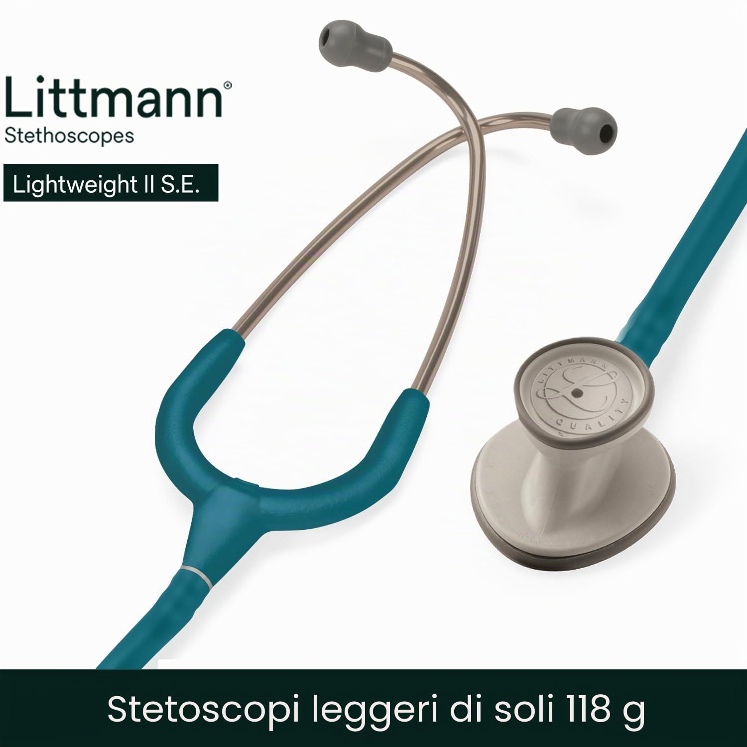 3M Littmann Stetoscopio Lightweight II S.E. Blu Caraibi, 2452