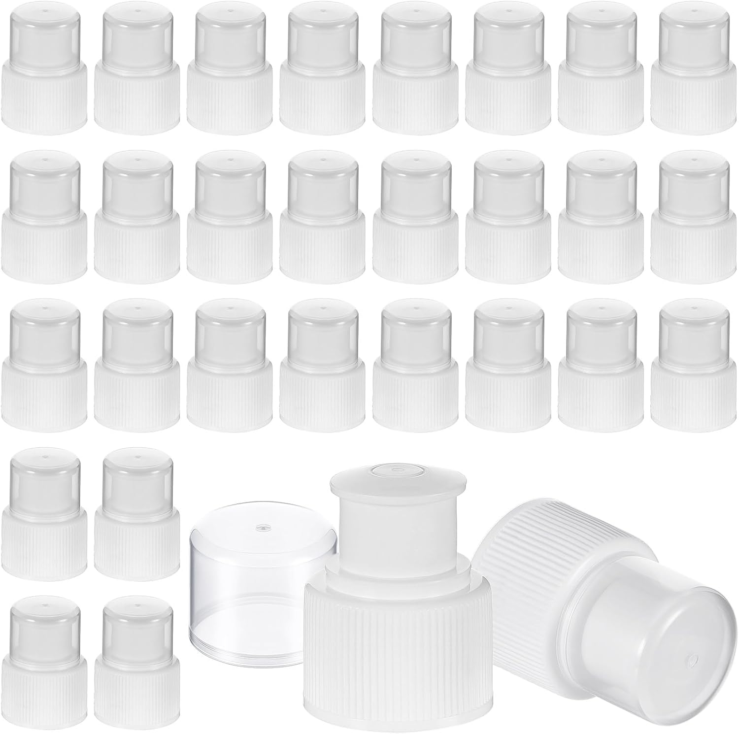 Yulejo Plastic Push Pull Replacement Caps 28 mm Twisted Sport Bottle Lid Reusable Water Bottle Cap Screw Tops for Water Bottles Soda Bottles