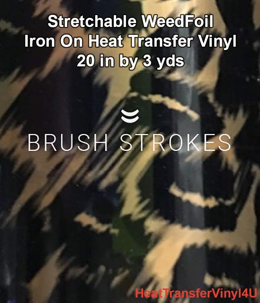 Stretchable WeedFoil Iron On Heat Transfer Vinyl 20" (Zebra, 50 Yards)