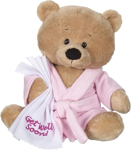 Ganz Peluche Get Well de 10.5 pulgadas con bata rosa