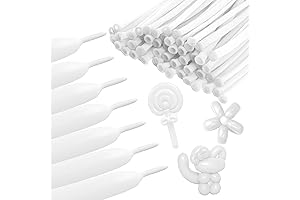 Bulk White Long Balloons for Arches or Animals, 260 Pieces