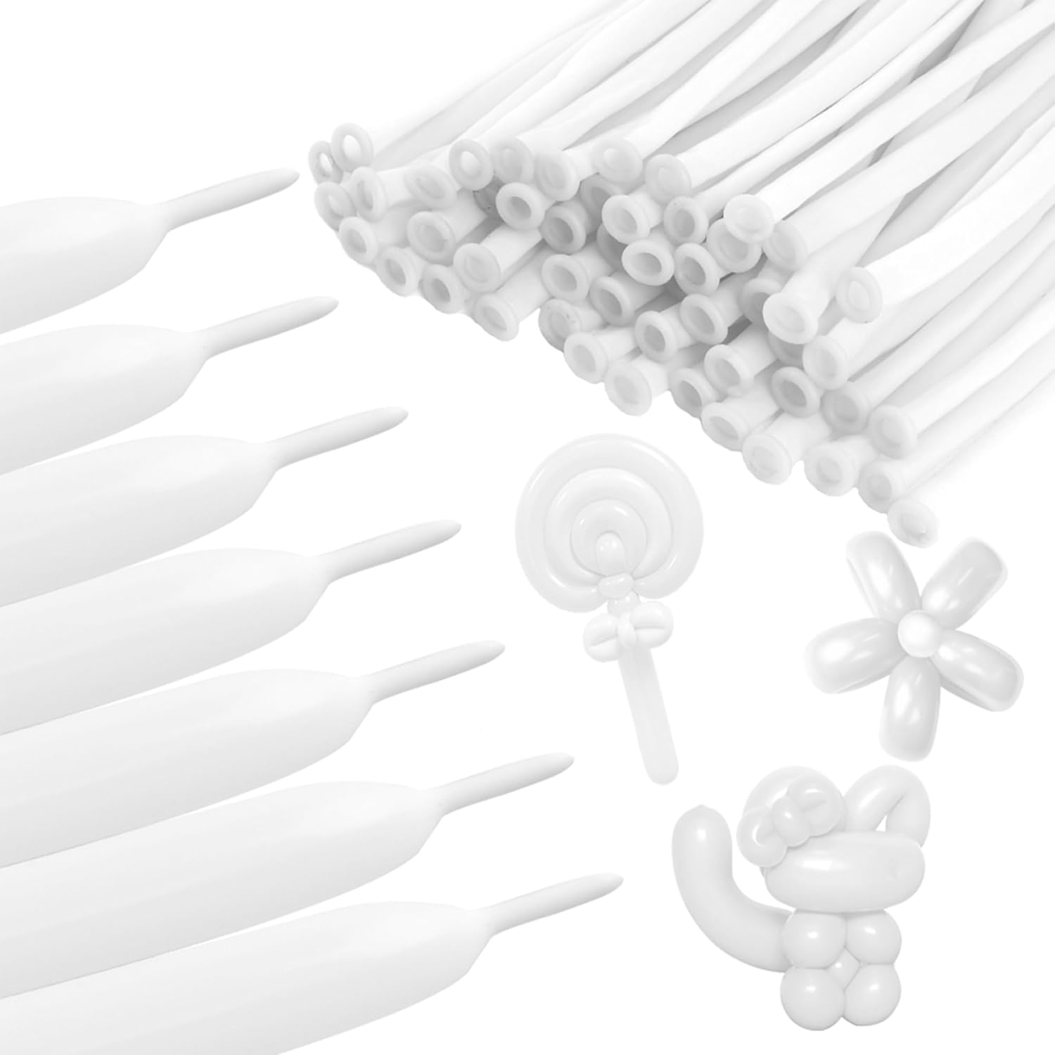 260 Balloons, White Long Balloons, 50 Pcs Animal Balloons, Long Balloons for Tying Balloon Arch, 260 Balloons White, Balloon Animal Balloons, Balloons for Balloon Animals, Balloon Animals