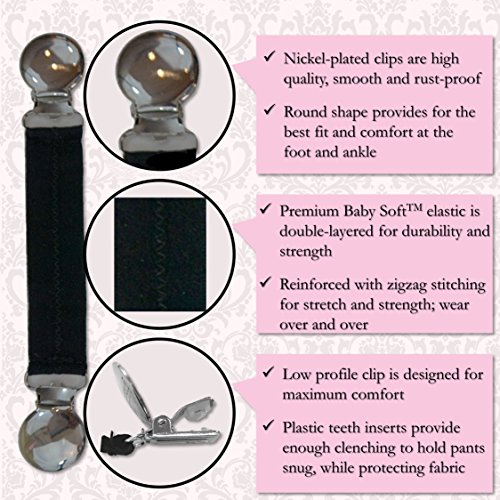 Boottique Boot Snugs - Boot Clips & Straps Stirrups for Smooth Jeans - Multiple Colors & Sizes4