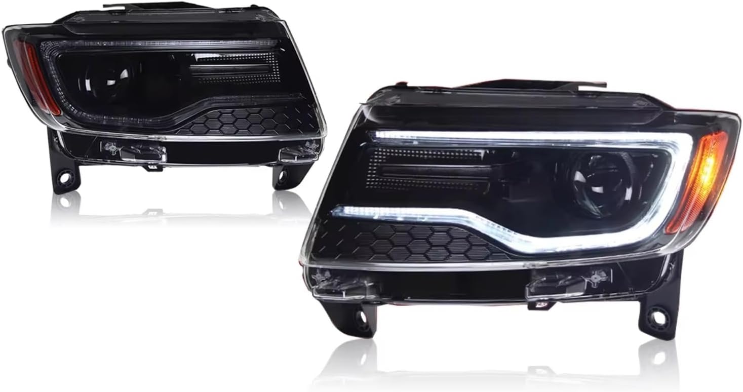 Headlamp Assembly Compatible With For Grand For Cherokee 2011 2012 2013 2014 2015 Car Front Headlights Assembly Headlamp Replacement