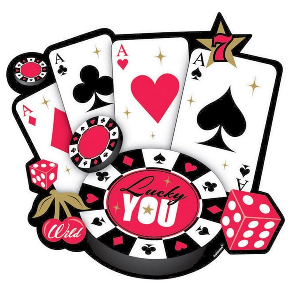 Amscan 190139 casino di cut-out decorazione