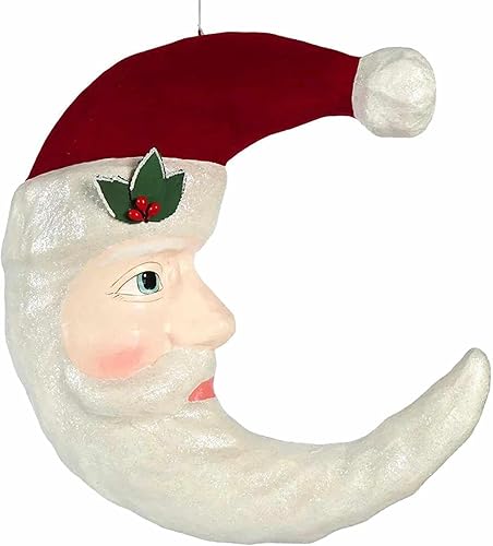 Bethany Lowe Tradicional Santa Luna Poliresina Navidad Crescent Claus - Una Figura Colgante 17.5 Pulgadas - Td0020 - Multicolor disponible en Yaxa Peru