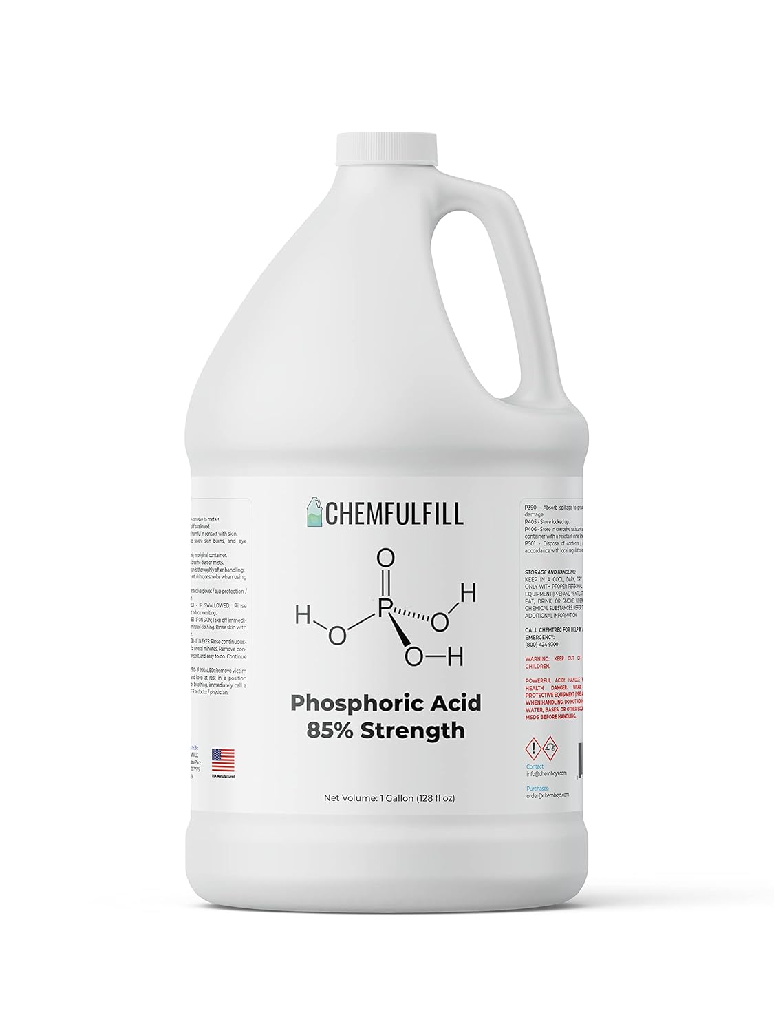 Chemfulfill Phosphoric Acid 85% – Concentrated H₃PO₄ 85% (Gallon (128 fl oz))
