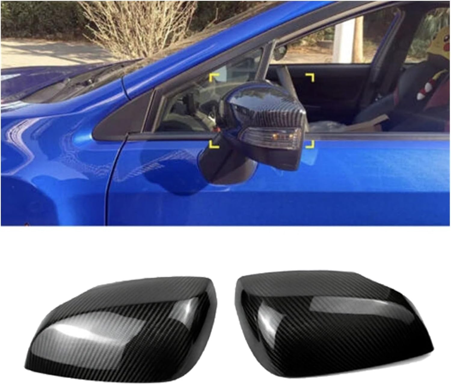 カーボンファイバー車ミラーカバーシェルリアカバービューキャップケースアドオン互換性スバル WRX LEVOGRS4