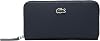 Lacoste Womens L.12.12 Concept Large Zip Billfold, Penombre Blue, One size