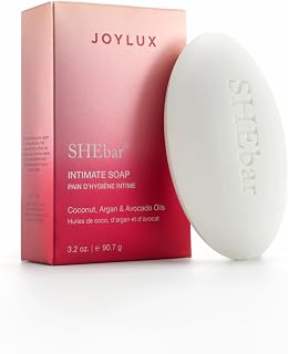 SHEbar, Feminine Cleansing Bar, Yoni Bar, pH-Balanced Formula, Clean & Gentle Ingredients, Velvety Texture, Light Mandarin Scent, Rich in Essential Oils (3.2oz)