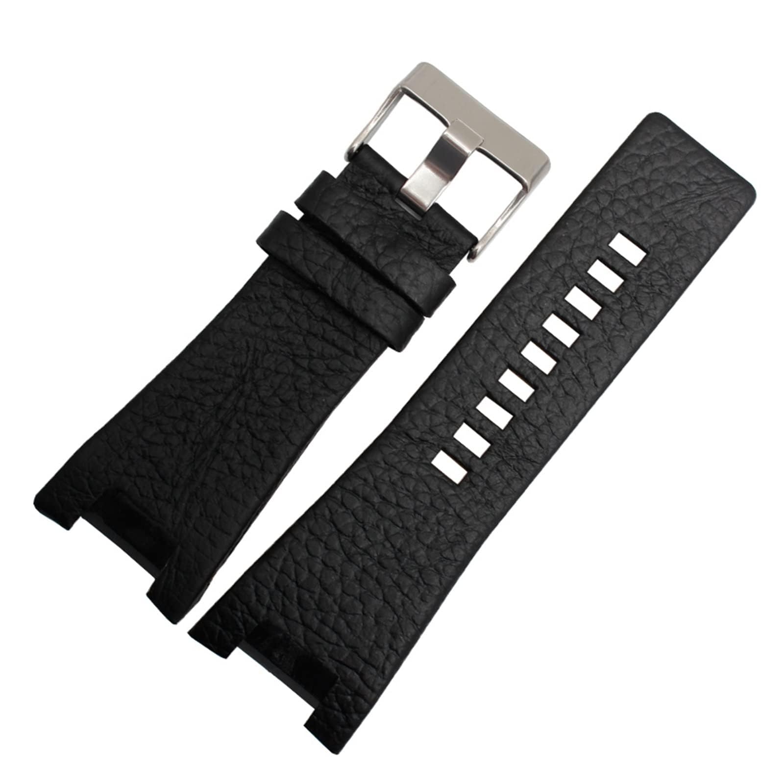 Bracelet montre cuir véritable noir pour Diesel DZ4246 et DZ4247