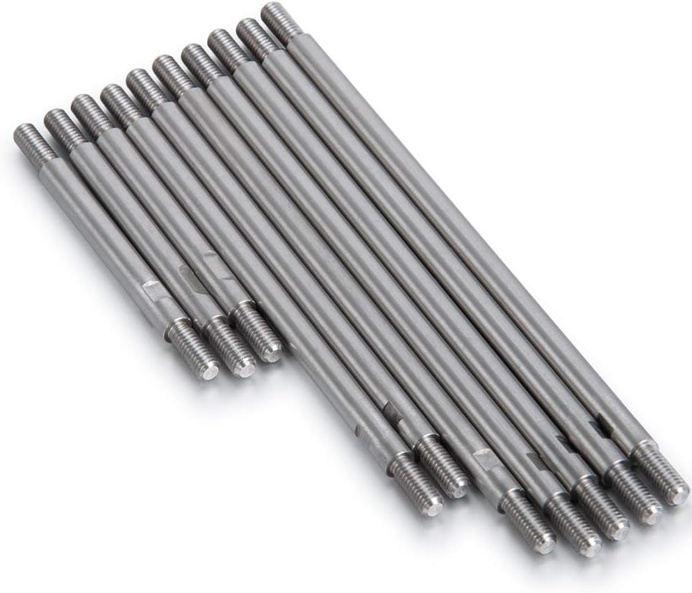 QUE-T 10pcs Stainless Steel Pull Rod Link Linkage for 1/10 RC TRX-4 Crawler Car (324mm Wheelbase)