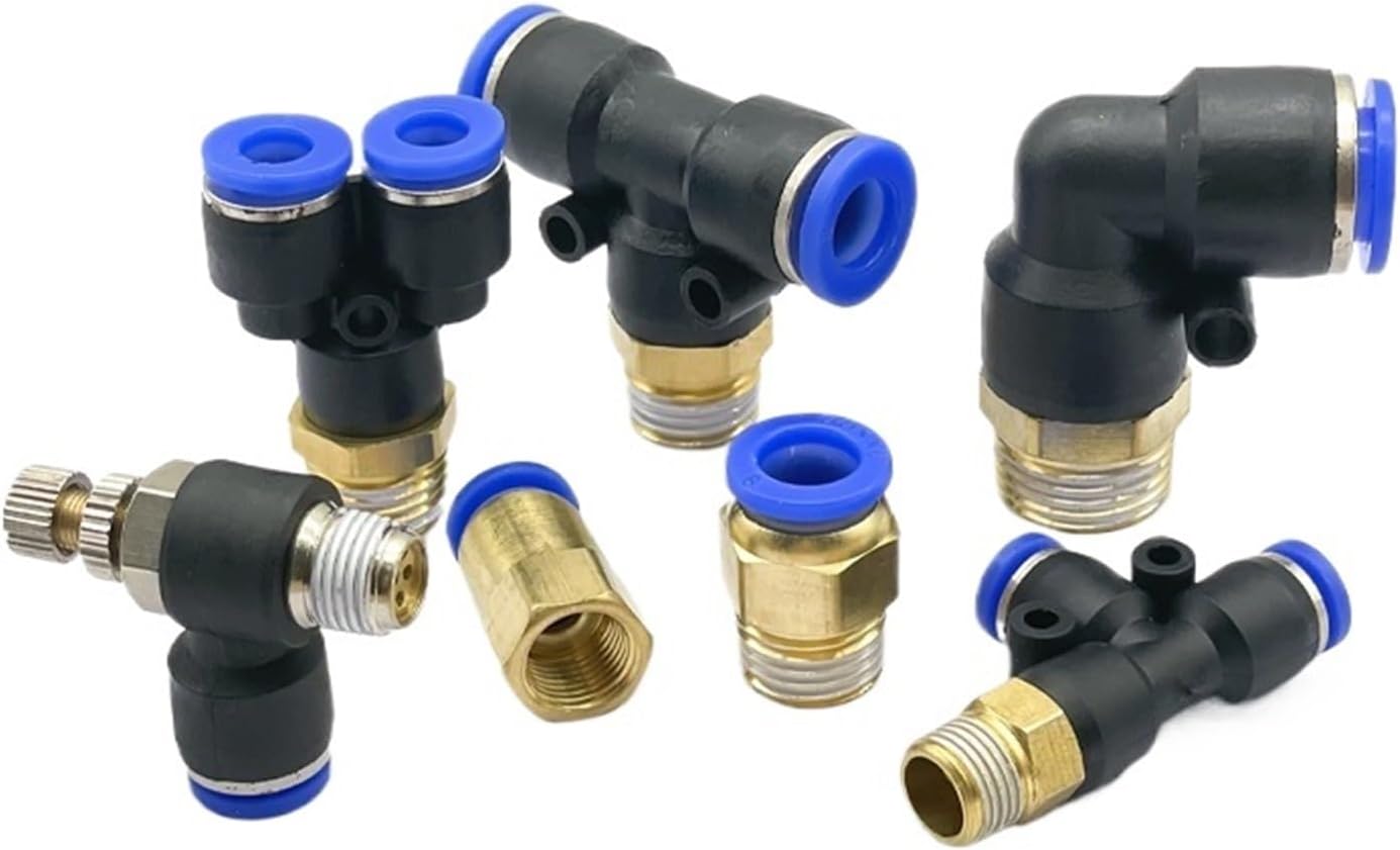 10Pcs PC/PCF/PB/PL/PX/SL/PD Series Quick Release Fitting Compressor Accessories Air Pneumatic Fittings(4-M5,PL)