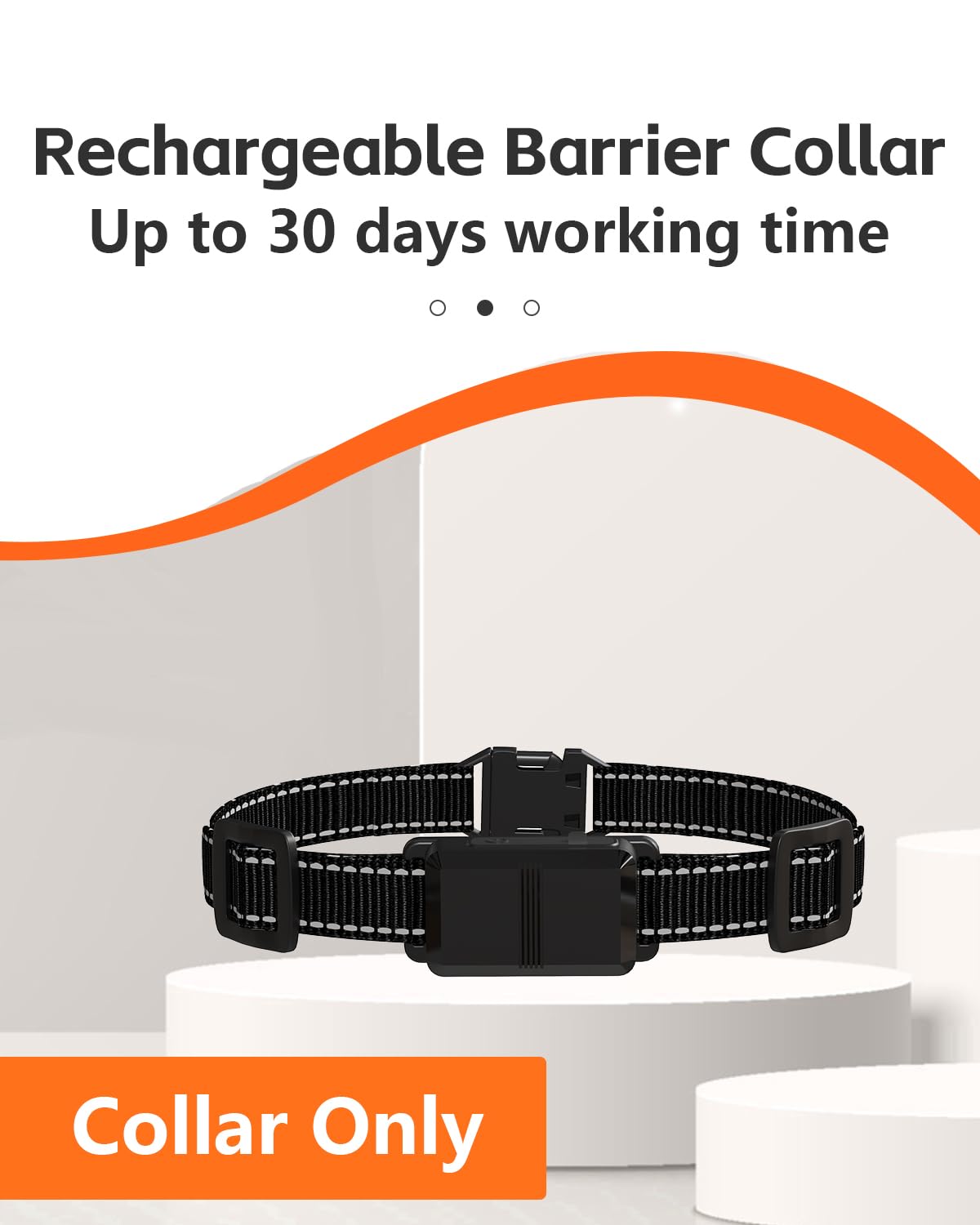 FLYSPEAR Collar receptor adicional para barrera inalámbrica para mascotas en interiores, solo collar receptor