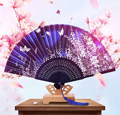 Ventilateur pliant style chinois rétro pour remédier aux coups de chaud en été