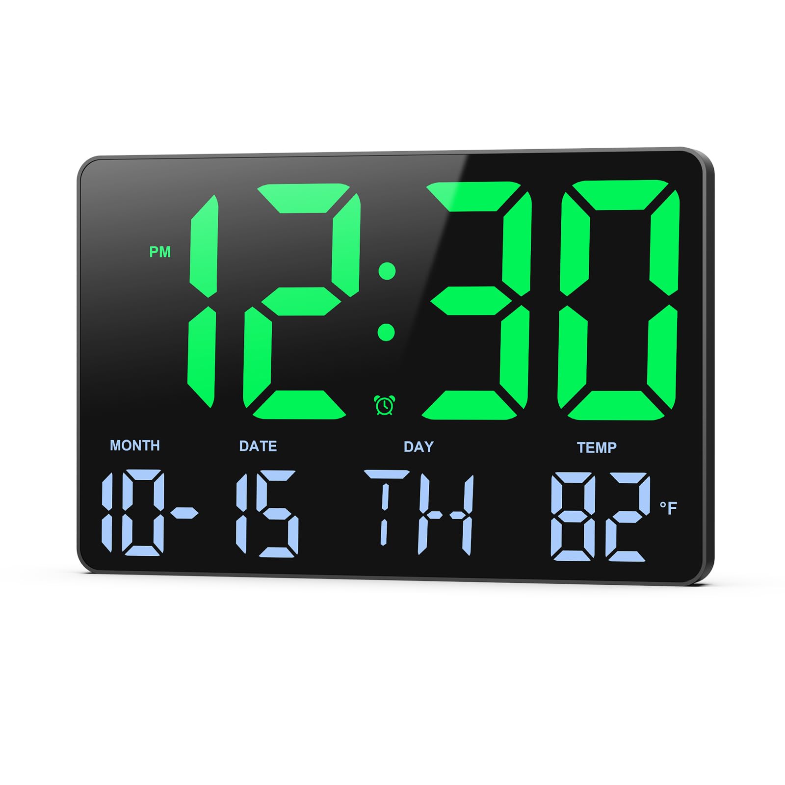 Ankilo Large Digital Wall Clock with Remote Control,11.5" LED Large Display Clock with Adjustable Brightness,12/24H, Calendar