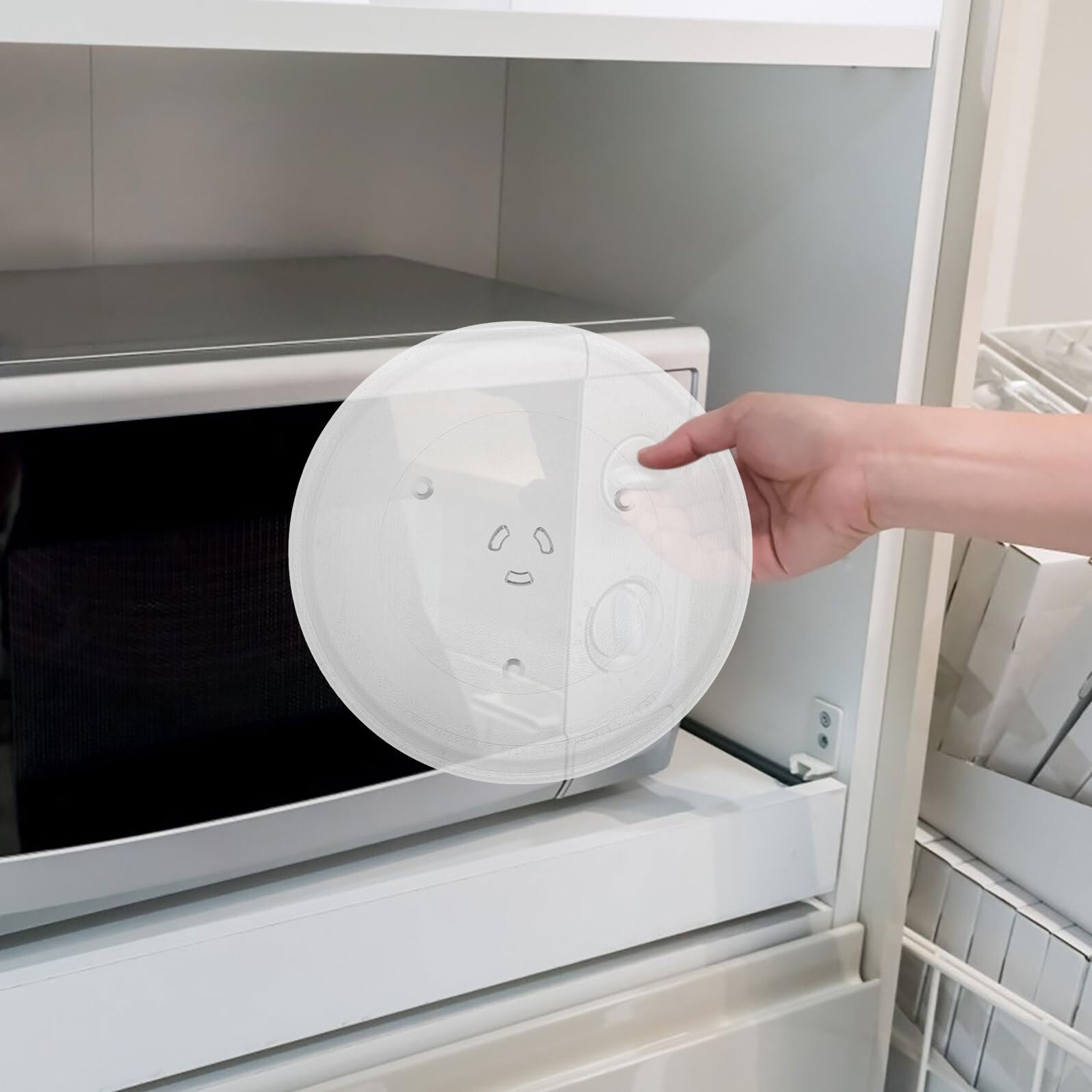 Plato Giratorio de Vidrio para Microondas Compatible con Samsung Bandeja Resistente Altas Temperaturas Fácil Limpieza y Calentamiento Uniforme
