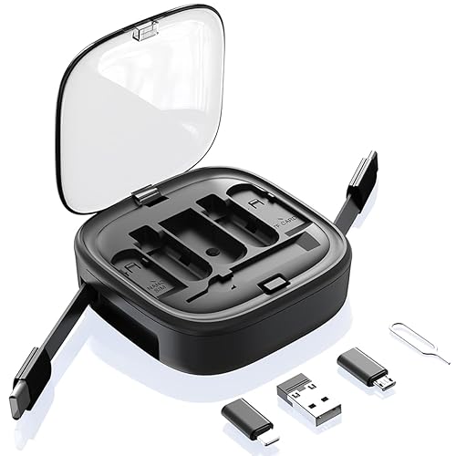 Cable de carga múltiple 3 en 1, cable de carga múltiple retráctil de 3 pies, adaptador USB C a USB OTG kit con tipo CMicroiOS, transferencia de
