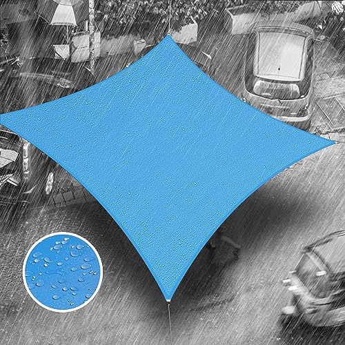 Royal Shade 14' x 20' Blue Rectangle Waterproof Sun Shade Sail Order to Make Canopy Awning, UPF50+ 95% UV Blockage Water Resistant, Outdoor Backyard Patio Garden Carport (We Customize)