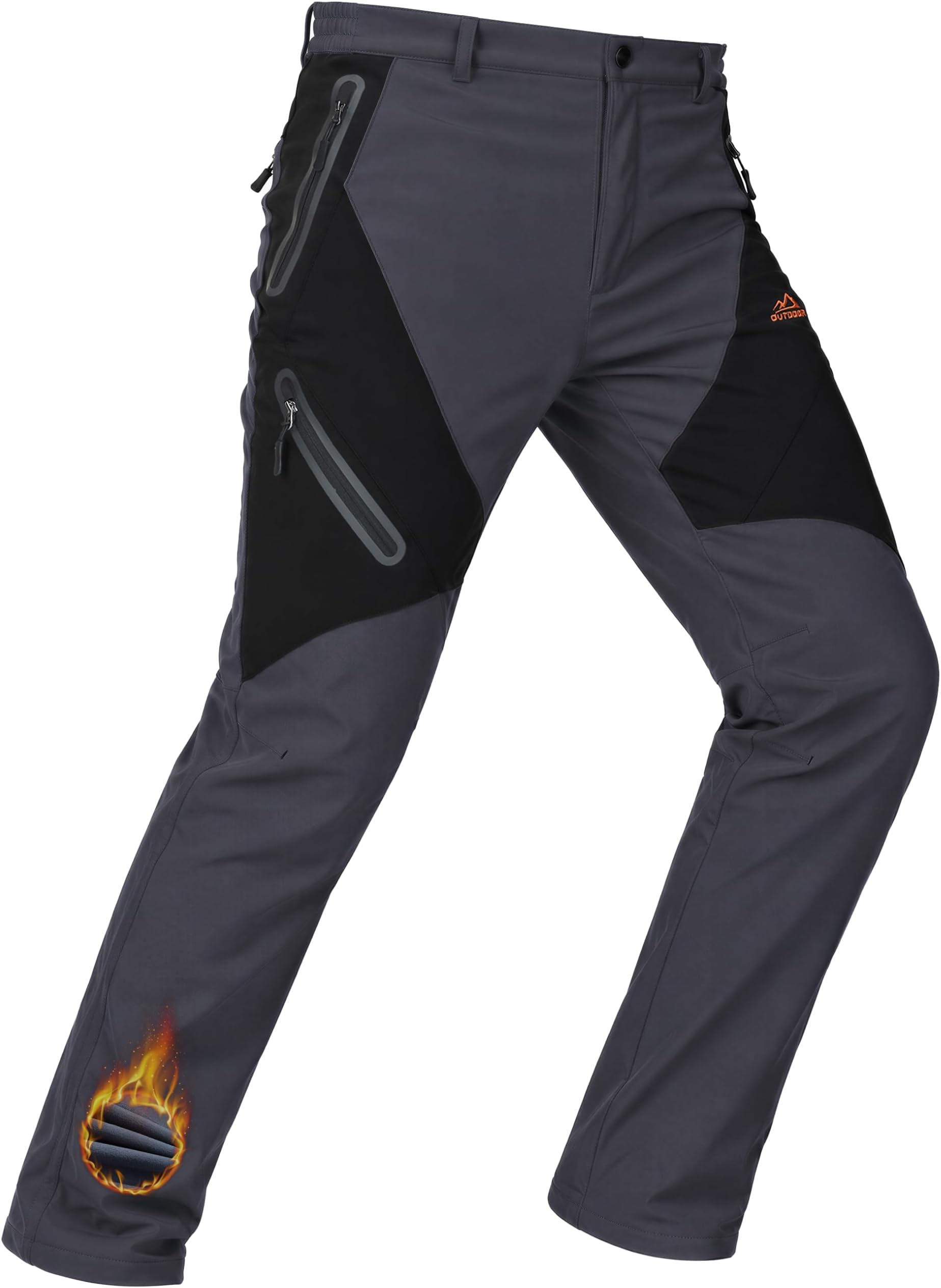 Men's Waterproof Fleece Lined Work Trousers Thermal Winter Trouser