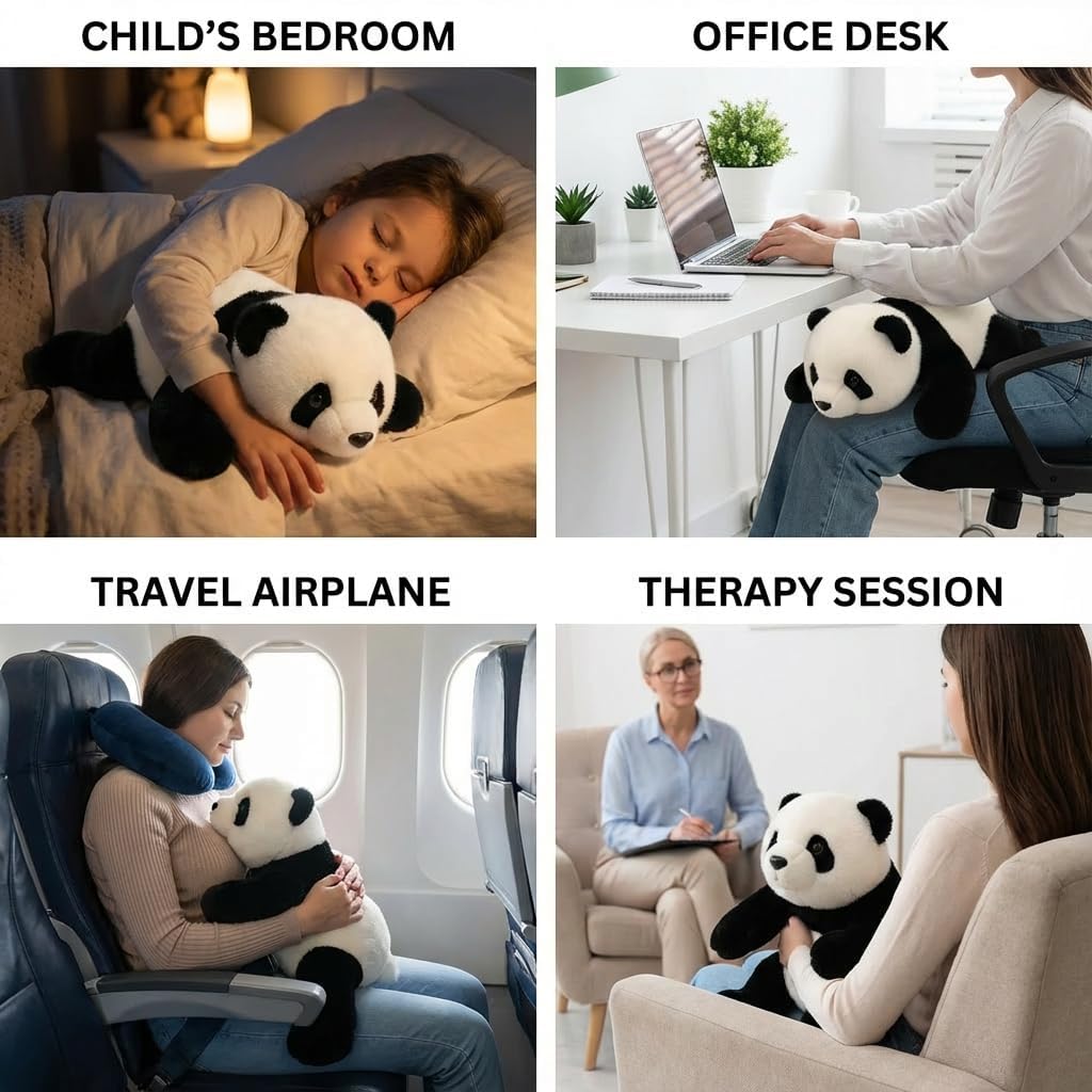 pluszowa zabawka, Obciążone pluszowe zwierzęta, poduszka do przytulania łagodząca stany lękowe i wspomagająca sen Lis 45 cm(Giant Panda,65cm)