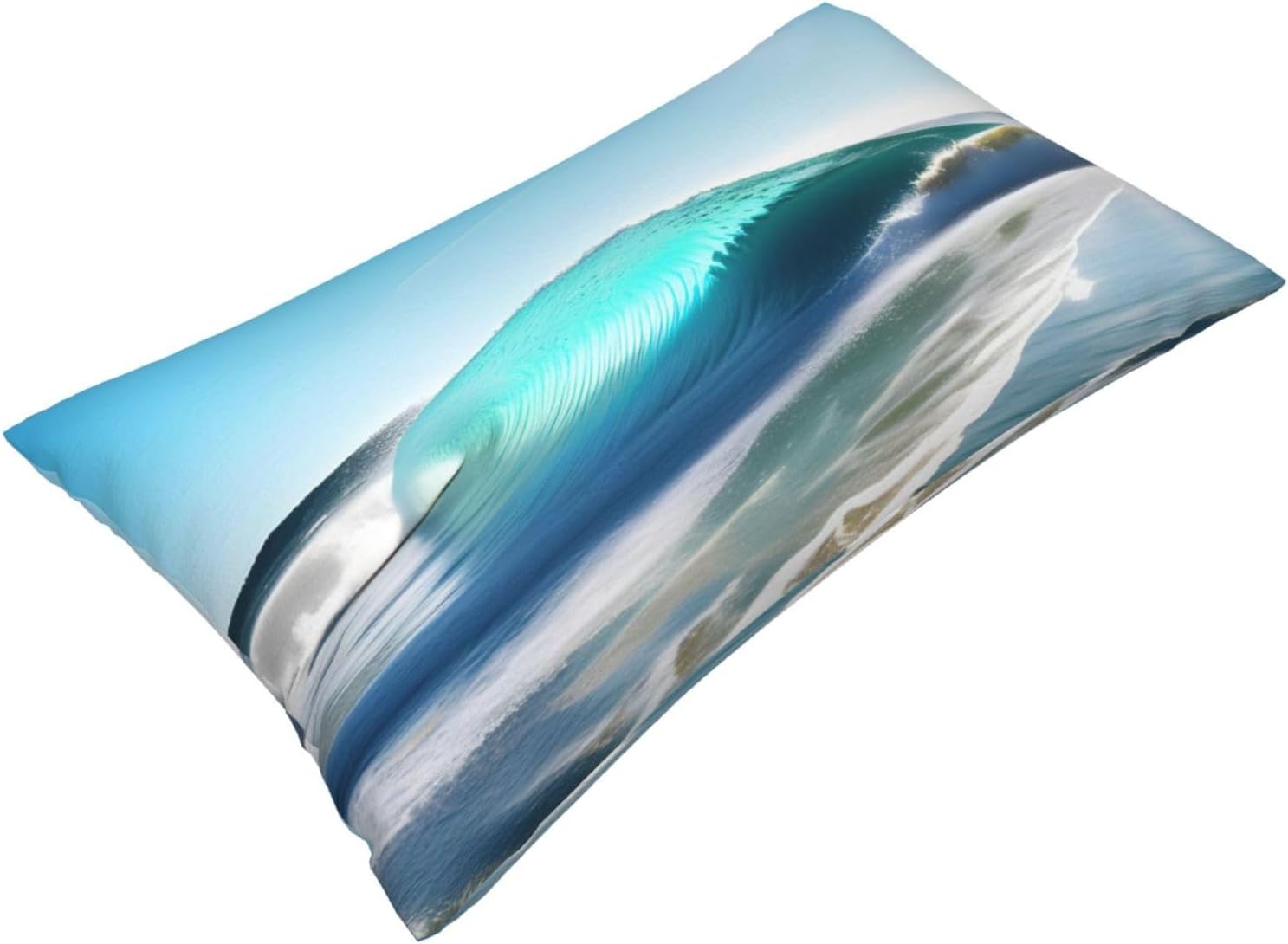 Clear Sky Wave Beach Print Pillow Case Cover for Breathable Bedding Home Bedroom Living Room Travel Accessory image 3