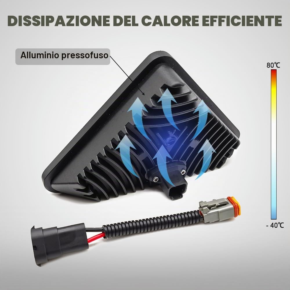 Fari LED 12V per Bulldozer 5500K Faro Led 30W Sostituire Numero di Parte 7259523, 7259524, 6718042, 6718043 Compatibile con Bobcat 751 753 763 773 864 873 883 (2 Pezzi)