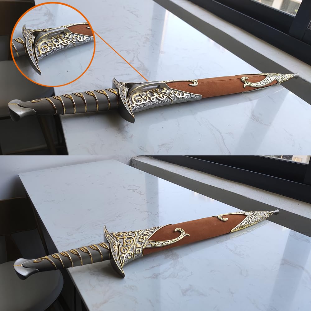 51 cm Edelstahl Elben Schwert für Cosplay, Kollektion-Gelb, kurze Version
